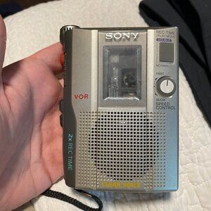 Vintage Sony TCM-200DV Handheld Cassette Clear Voice Recorder/Player VOR